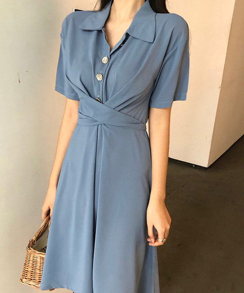 ウエストマークシャツワンピース シャツワンピース Junoah ジュノア のファッション