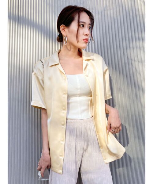 EMODA(エモダ)の「リンクルリラックスシャツ(シャツ/ブラウス・レディース・ブラック/イエロー/ミント・FREE)」の15枚目の写真