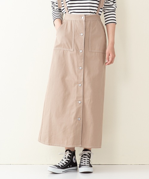 OUTDOOR PRODUCTS APPAREL(アウトドアプロダクツアパレル)の「ベイカーポケットジャンスカ(サロペット/オーバーオール・レディース・ブルー系その他/カーキ/ワンウォッシュ/サンドベージュ・MEDIUM/LARGE)」の7枚目の写真