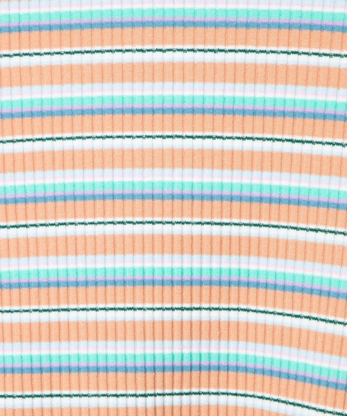 DuKKah（デュカ）の「Dukkah/【低身長向け】マルチボーダーバックオープンT（Tシャツ/カットソー・レディース・オレンジ系その他/ホワイト系その他・X-SMALL）」の6枚目の写真