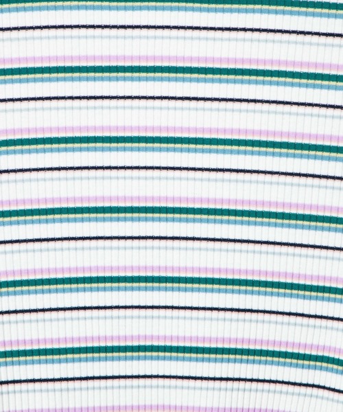 DuKKah（デュカ）の「Dukkah/【低身長向け】マルチボーダーバックオープンT（Tシャツ/カットソー・レディース・オレンジ系その他/ホワイト系その他・X-SMALL）」の4枚目の写真