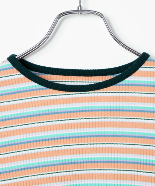 DuKKah（デュカ）の「Dukkah/【低身長向け】マルチボーダーバックオープンT（Tシャツ/カットソー・レディース・オレンジ系その他/ホワイト系その他・X-SMALL）」の13枚目の写真