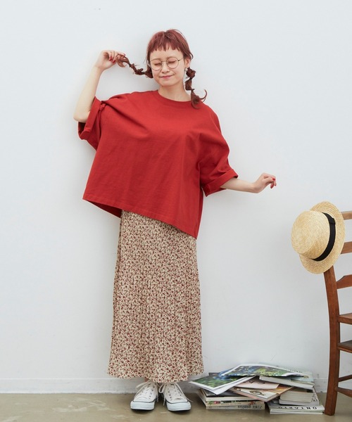 MERLOT(メルロー)の「くしゅくしゅビンテージフラワースカート(スカート・レディース・ナチュラル/ブルー・FREE)」の14枚目の写真