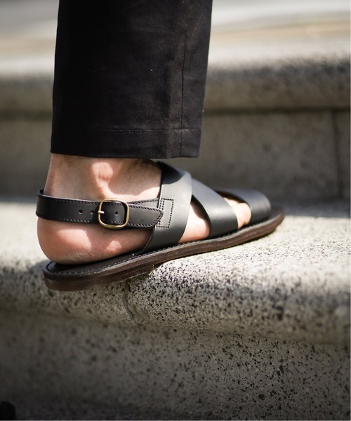 HERISSON（エリソン）の「◆【HERISSON / エリソン】バックストラップレザーサンダル（サンダル・メンズ・ブラック/ベージュ・26cm/27cm/28cm）」の19枚目の写真