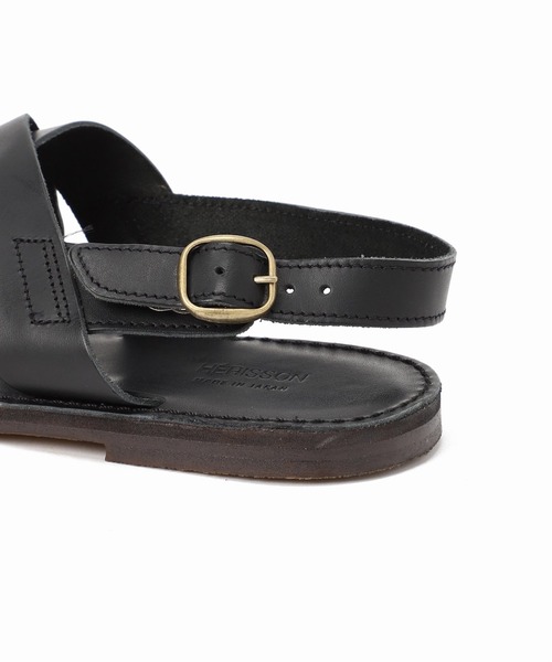 HERISSON（エリソン）の「◆【HERISSON / エリソン】バックストラップレザーサンダル（サンダル・メンズ・ブラック/ベージュ・26cm/27cm/28cm）」の18枚目の写真