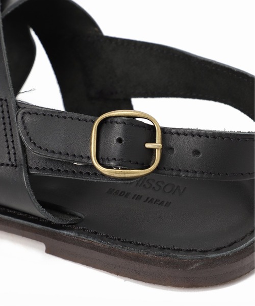 HERISSON（エリソン）の「◆【HERISSON / エリソン】バックストラップレザーサンダル（サンダル・メンズ・ブラック/ベージュ・26cm/27cm/28cm）」の8枚目の写真