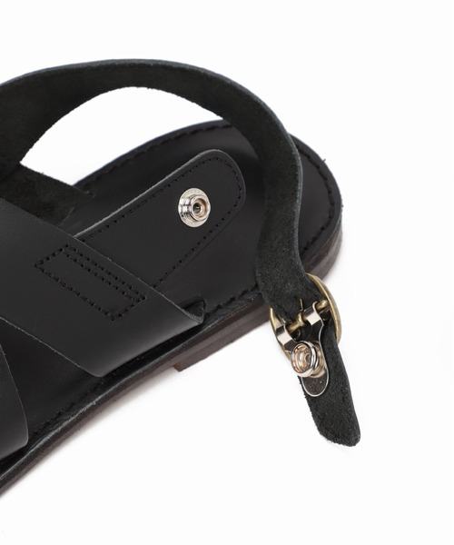 HERISSON（エリソン）の「◆【HERISSON / エリソン】バックストラップレザーサンダル（サンダル・メンズ・ブラック/ベージュ・26cm/27cm/28cm）」の6枚目の写真