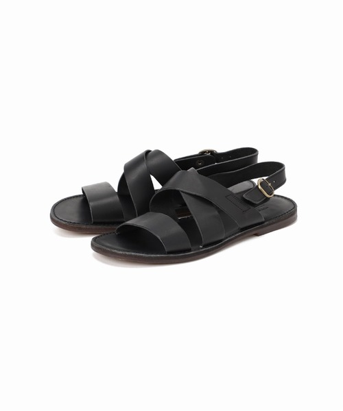 HERISSON（エリソン）の「◆【HERISSON / エリソン】バックストラップレザーサンダル（サンダル・メンズ・ブラック/ベージュ・26cm/27cm/28cm）」の3枚目の写真