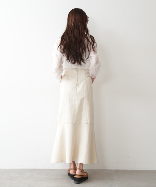 FREE'S MART(フリーズマート)の「【Sシリーズ対応】◇パネル切替マーメイドデニムスカート(デニムスカート・レディース・ホワイト系その他/ブルー/パープル/ブラウン・MEDIUM/SMALL)」の12枚目の写真