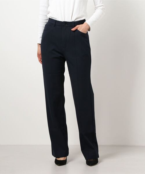 BELLUNA（ベルーナ）の「色あせにくいストレートパンツ股下７３cm（スーツパンツ・レディース・ブラック/ネイビー・X-LARGE/MEDIUM/LARGE）」の10枚目の写真