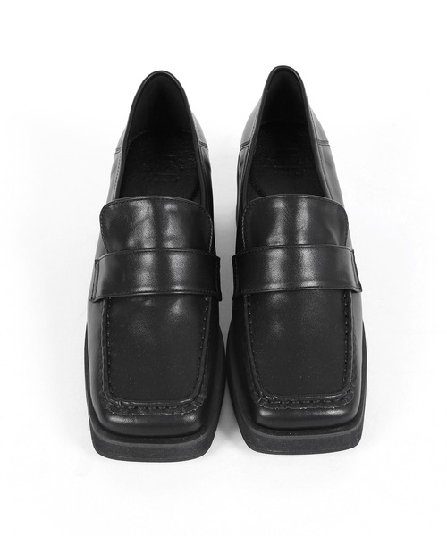 Figments(フィグメンツ)の「ヒールスクエアトゥローファー(その他シューズ・レディース・ブラック/ホワイト/ブルー・SMALL/MEDIUM)」の9枚目の写真