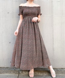 lilLilly | チューリップシフォンロングドレス(ワンピース)