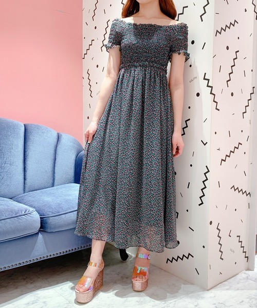 lilLilly(リルリリー)の「チューリップシフォンロングドレス(ワンピース・レディース・ホワイト/レッド/ピンク・FREE)」の8枚目の写真