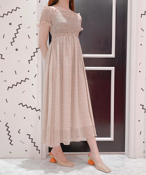 lilLilly(リルリリー)の「チューリップシフォンロングドレス(ワンピース・レディース・ホワイト/レッド/ピンク・FREE)」の12枚目の写真