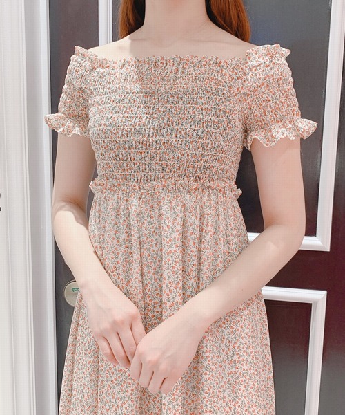 lilLilly(リルリリー)の「チューリップシフォンロングドレス(ワンピース・レディース・ホワイト/レッド/ピンク・FREE)」の16枚目の写真