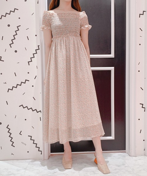 lilLilly(リルリリー)の「チューリップシフォンロングドレス(ワンピース・レディース・ホワイト/レッド/ピンク・FREE)」の19枚目の写真