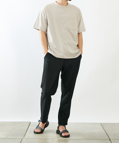 COLONY 2139（コロニートゥーワンスリーナイン）の「【ULTRA HYBRID】USAコットンポケット付半袖Ｔシャツ(ユニセックス可)（Tシャツ/カットソー・メンズ・ブラック/オフホワイト/サックスブルー/チャコールグレー/ライトグレー・MEDIUM/LARGE/X-LARGE）」の4枚目の写真