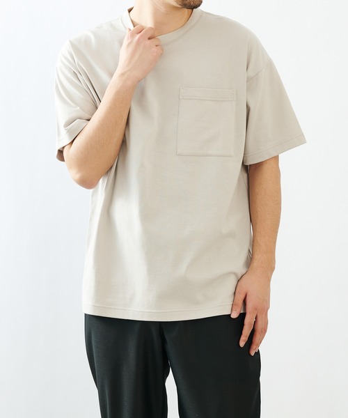 COLONY 2139（コロニートゥーワンスリーナイン）の「【ULTRA HYBRID】USAコットンポケット付半袖Ｔシャツ(ユニセックス可)（Tシャツ/カットソー・メンズ・ブラック/オフホワイト/サックスブルー/チャコールグレー/ライトグレー・MEDIUM/LARGE/X-LARGE）」の20枚目の写真