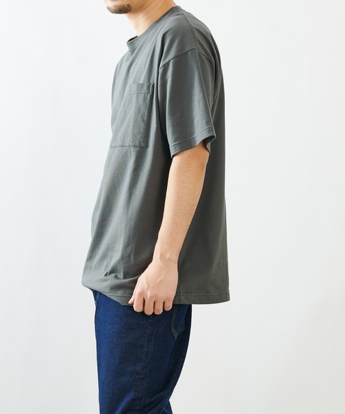 COLONY 2139（コロニートゥーワンスリーナイン）の「【ULTRA HYBRID】USAコットンポケット付半袖Ｔシャツ(ユニセックス可)（Tシャツ/カットソー・メンズ・ブラック/オフホワイト/サックスブルー/チャコールグレー/ライトグレー・MEDIUM/LARGE/X-LARGE）」の12枚目の写真