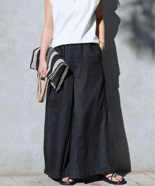 JOURNAL STANDARD（ジャーナルスタンダード）の「《追加》リネン タックキュロット◆5（その他パンツ・レディース・ブラック・36/38/34）」の22枚目の写真