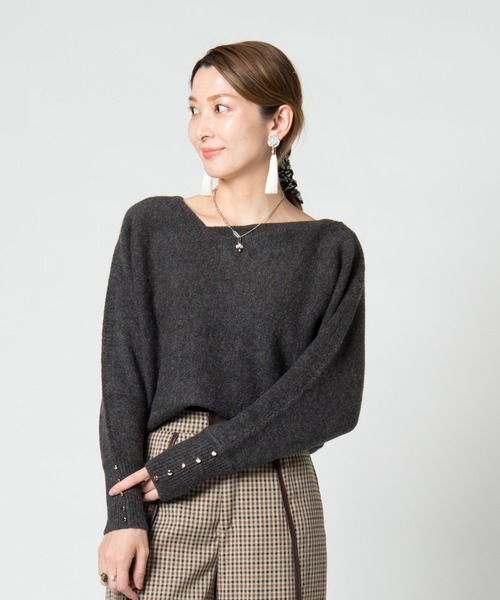 LAYMEE（レイミー）の「Bloom knit / ブルームニット（ニット/セーター・レディース・アイボリー/モカ/ワインレッド・FREE）」の3枚目の写真