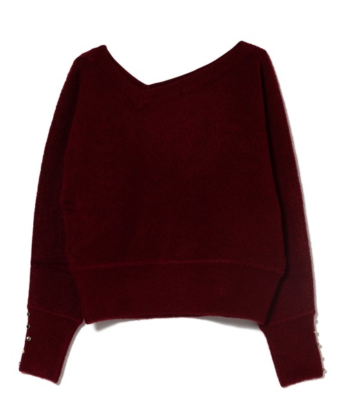 LAYMEE（レイミー）の「Bloom knit / ブルームニット（ニット/セーター・レディース・アイボリー/モカ/ワインレッド・FREE）」の6枚目の写真