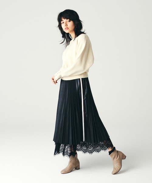 LAYMEE（レイミー）の「Bloom knit / ブルームニット（ニット/セーター・レディース・アイボリー/モカ/ワインレッド・FREE）」の19枚目の写真