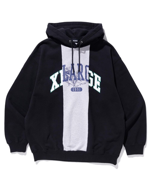 XLARGE（エクストララージ）の「PATCHWORK PULLOVER HOODED SWEAT（パーカー・メンズ・ブラック/ネイビー/バーガンディー・S/M/L/XL）」の19枚目の写真