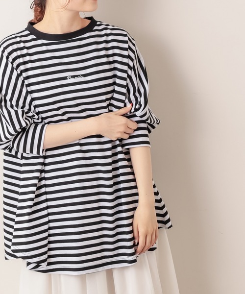 PUAL CE CIN（ピュアルセシン）の「【Du noir】ロゴ刺繍ボリューム袖プルオーバー（Tシャツ/カットソー・レディース・ホワイト/その他1/その他2・FREE）」の3枚目の写真