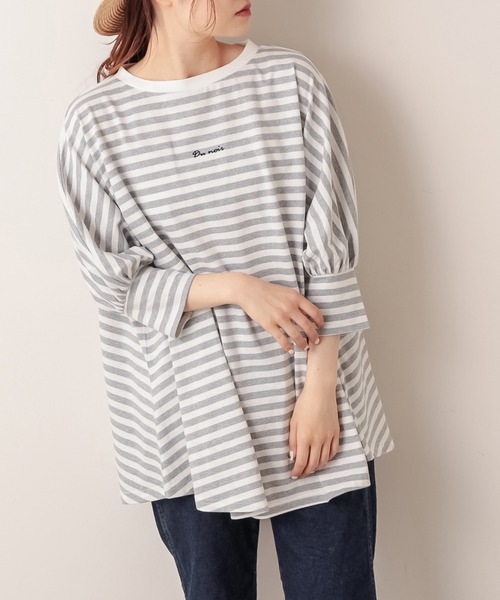 PUAL CE CIN（ピュアルセシン）の「【Du noir】ロゴ刺繍ボリューム袖プルオーバー（Tシャツ/カットソー・レディース・ホワイト/その他1/その他2・FREE）」の15枚目の写真