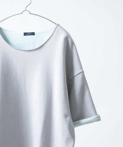 ITEMS URBANRESEARCH（アイテムズ アーバンリサーチ）の「配色裏毛 クルーネック 半袖プルオーバー（Tシャツ/カットソー・メンズ・ブラック/グレー/カーキ/モカ・LARGE/MEDIUM）」の3枚目の写真