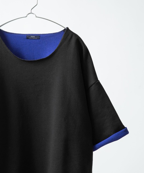 ITEMS URBANRESEARCH（アイテムズ アーバンリサーチ）の「配色裏毛 クルーネック 半袖プルオーバー（Tシャツ/カットソー・メンズ・ブラック/グレー/カーキ/モカ・LARGE/MEDIUM）」の2枚目の写真