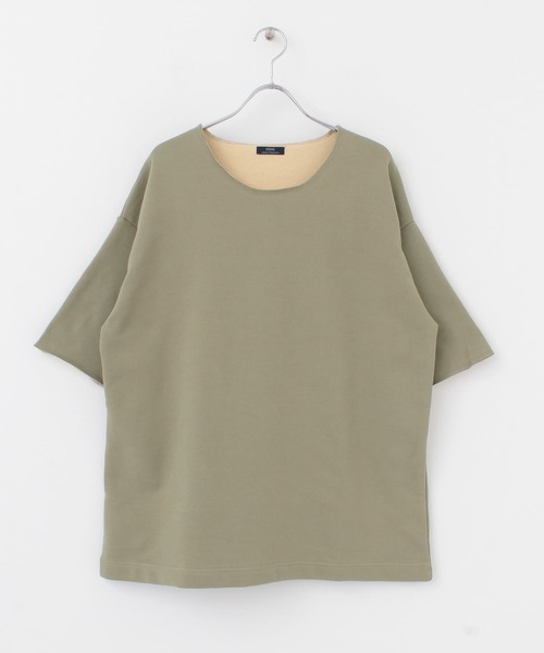 ITEMS URBANRESEARCH（アイテムズ アーバンリサーチ）の「配色裏毛 クルーネック 半袖プルオーバー（Tシャツ/カットソー・メンズ・ブラック/グレー/カーキ/モカ・LARGE/MEDIUM）」の21枚目の写真