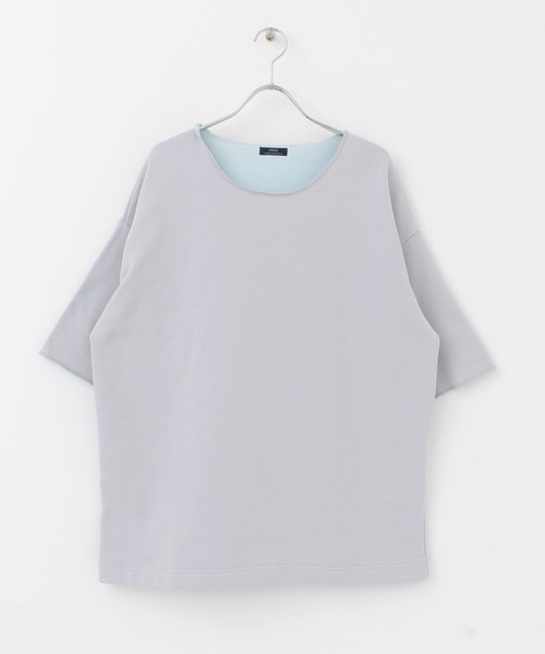 ITEMS URBANRESEARCH（アイテムズ アーバンリサーチ）の「配色裏毛 クルーネック 半袖プルオーバー（Tシャツ/カットソー・メンズ・ブラック/グレー/カーキ/モカ・LARGE/MEDIUM）」の22枚目の写真