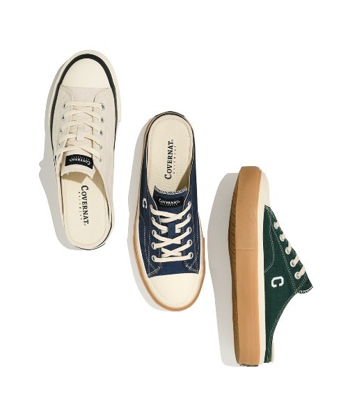 COVERNAT（カバーナット）の「【COVERNAT】COVER CANVAS MULE / カバーナット COVER キャンバス ミュール スニーカー スリッポン（スニーカー・レディース・ネイビー/グリーン/アイボリー・23/24/25/26）」の9枚目の写真