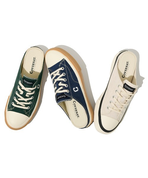 COVERNAT（カバーナット）の「【COVERNAT】COVER CANVAS MULE / カバーナット COVER キャンバス ミュール スニーカー スリッポン（スニーカー・レディース・ネイビー/グリーン/アイボリー・23/24/25/26）」の10枚目の写真