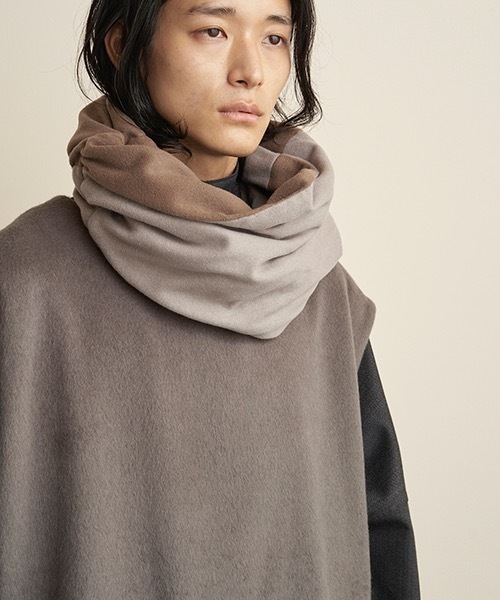 TROVE（トローヴ）の「TROVE 2021AW / POROMIES LOOP MUFFLER / 65GOD01（ネックウォーマー/スヌード・メンズ・アッシュ・FREE）」の3枚目の写真