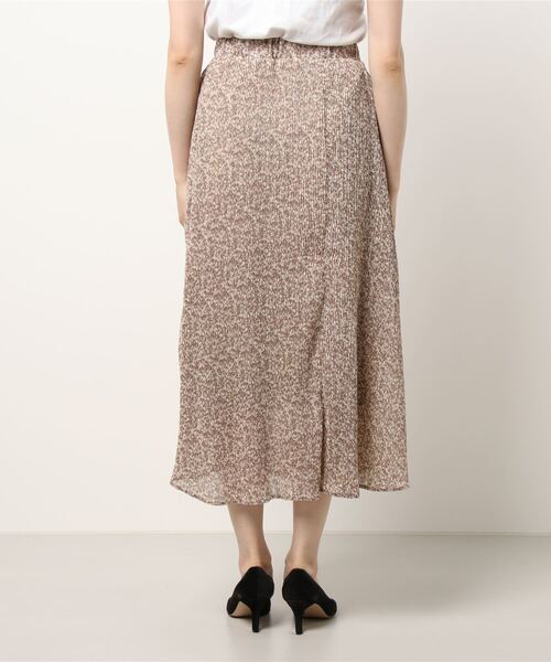 Lugnoncure（ルノンキュール）の「小花柄プリントプリーツマーメードスカート（スカート・レディース・イエロー/ブラック/ベージュ・ﾌﾘ-）」の5枚目の写真