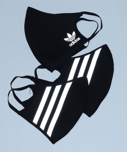adidas（アディダス）の「adidas FACE CVR ORI 3ST REF / アディダス フェイス カバー オリジナルス 3 ストライプ リフレクター（マスク・メンズ・ブラック・O/2XO）」の10枚目の写真