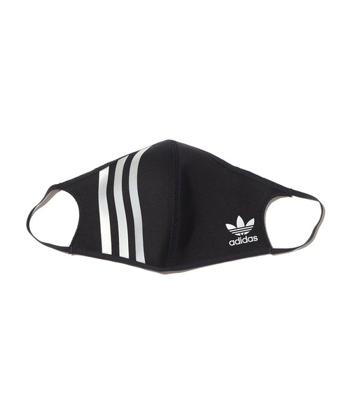 adidas（アディダス）の「adidas FACE CVR ORI 3ST REF / アディダス フェイス カバー オリジナルス 3 ストライプ リフレクター（マスク・メンズ・ブラック・O/2XO）」の9枚目の写真