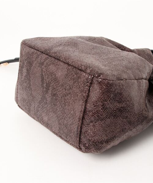 SAC（サック）の「ヘビ型押し合皮ハンドバッグ  SAC unit（ハンドバッグ・レディース・ダークベージュ/ブラック/イエロー・FREE）」の7枚目の写真