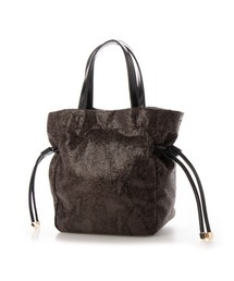 ヘビ型押し合皮ハンドバッグ  SAC unit