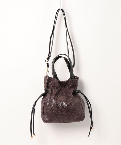 SAC（サック）の「ヘビ型押し合皮ハンドバッグ  SAC unit（ハンドバッグ・レディース・ダークベージュ/ブラック/イエロー・FREE）」の10枚目の写真