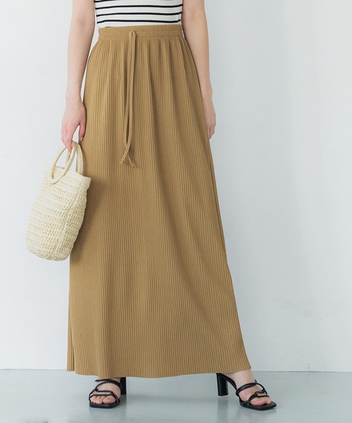 coca（coca）（コカ）の「リブIラインスカート（スカート・レディース・ブラウン/グレー系その他/ネイビー/ブラック/ライトピンク/チャコールグレー/ブルー/ベージュ・ONE SIZE）」の22枚目の写真