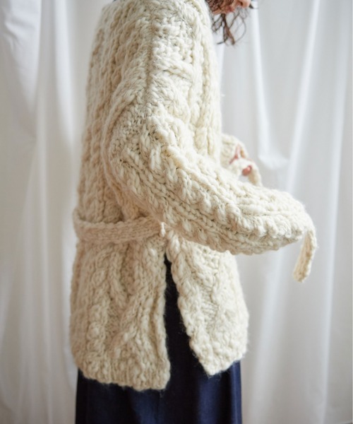 Lene（レネ）の「スラブ　オーバーカーディガン（カーディガン/ボレロ・レディース・ホワイト/マスタード・FREE）」の20枚目の写真