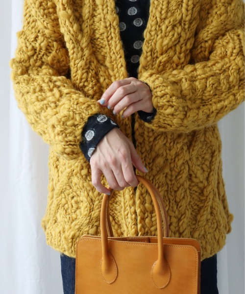 Lene（レネ）の「スラブ　オーバーカーディガン（カーディガン/ボレロ・レディース・ホワイト/マスタード・FREE）」の21枚目の写真