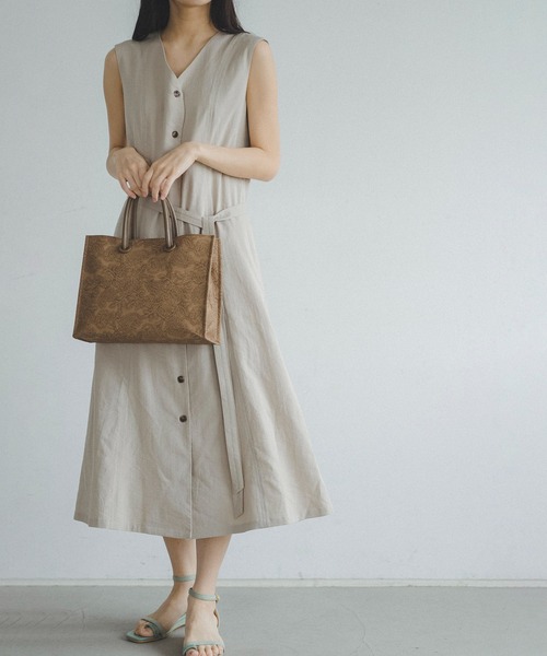 FREE'S MART（フリーズマート）の「◆エンボスペイズリーバッグ（ショルダーバッグ・レディース・ブラウン/ホワイト/ブラック/カーキ・ﾌﾘ-）」の7枚目の写真