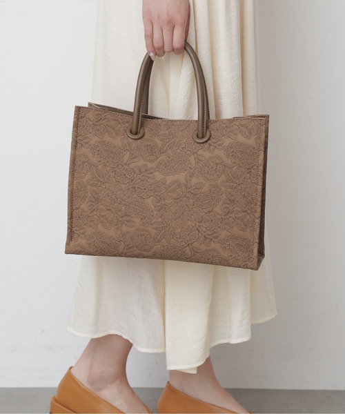 FREE'S MART（フリーズマート）の「◆エンボスペイズリーバッグ（ショルダーバッグ・レディース・ブラウン/ホワイト/ブラック/カーキ・ﾌﾘ-）」の11枚目の写真