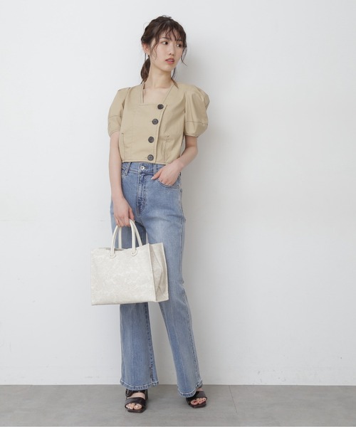 FREE'S MART（フリーズマート）の「◆エンボスペイズリーバッグ（ショルダーバッグ・レディース・ブラウン/ホワイト/ブラック/カーキ・ﾌﾘ-）」の14枚目の写真