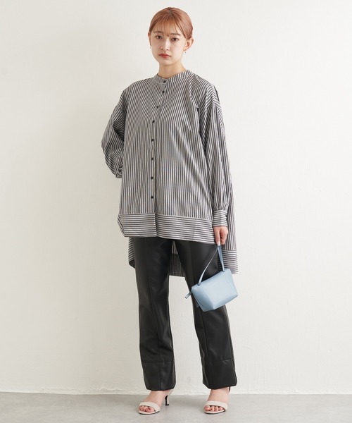 LAVEANGE（ラビアンジェ）の「フェイクレザースリットパンツ（その他パンツ・レディース・ブラック/グリーン・LL/3L/M/L）」の14枚目の写真